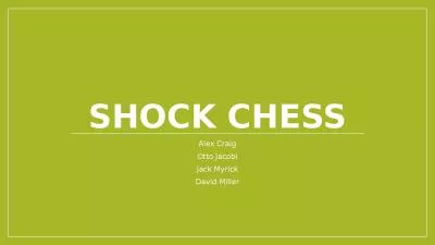 Shock Chess Alex Craig Otto Jacobi