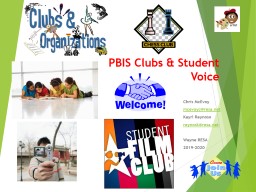 PBIS Clubs & Student Voice