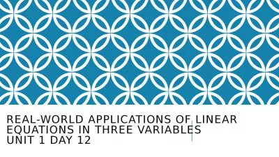 Real-world applications of linear