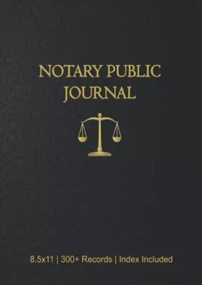 READ [PDF] Notary Public Journal: Notary Public Record Book with an Index | 4 Records