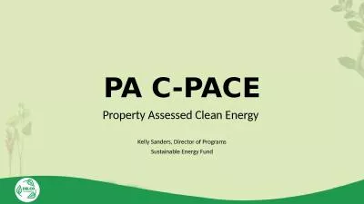 PA C-PACE Property Assessed Clean Energy