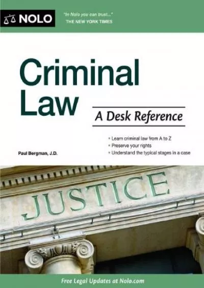 DOWNLOAD/PDF Criminal Law: A Desk Reference