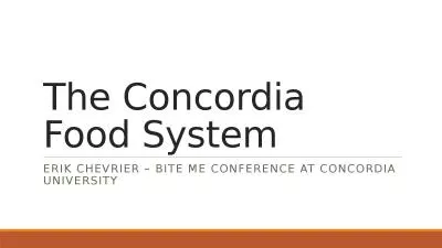 The Concordia Food System