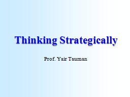 Thinking Strategically Prof.
