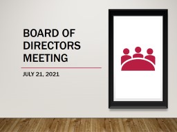 Board of Directors Meeting