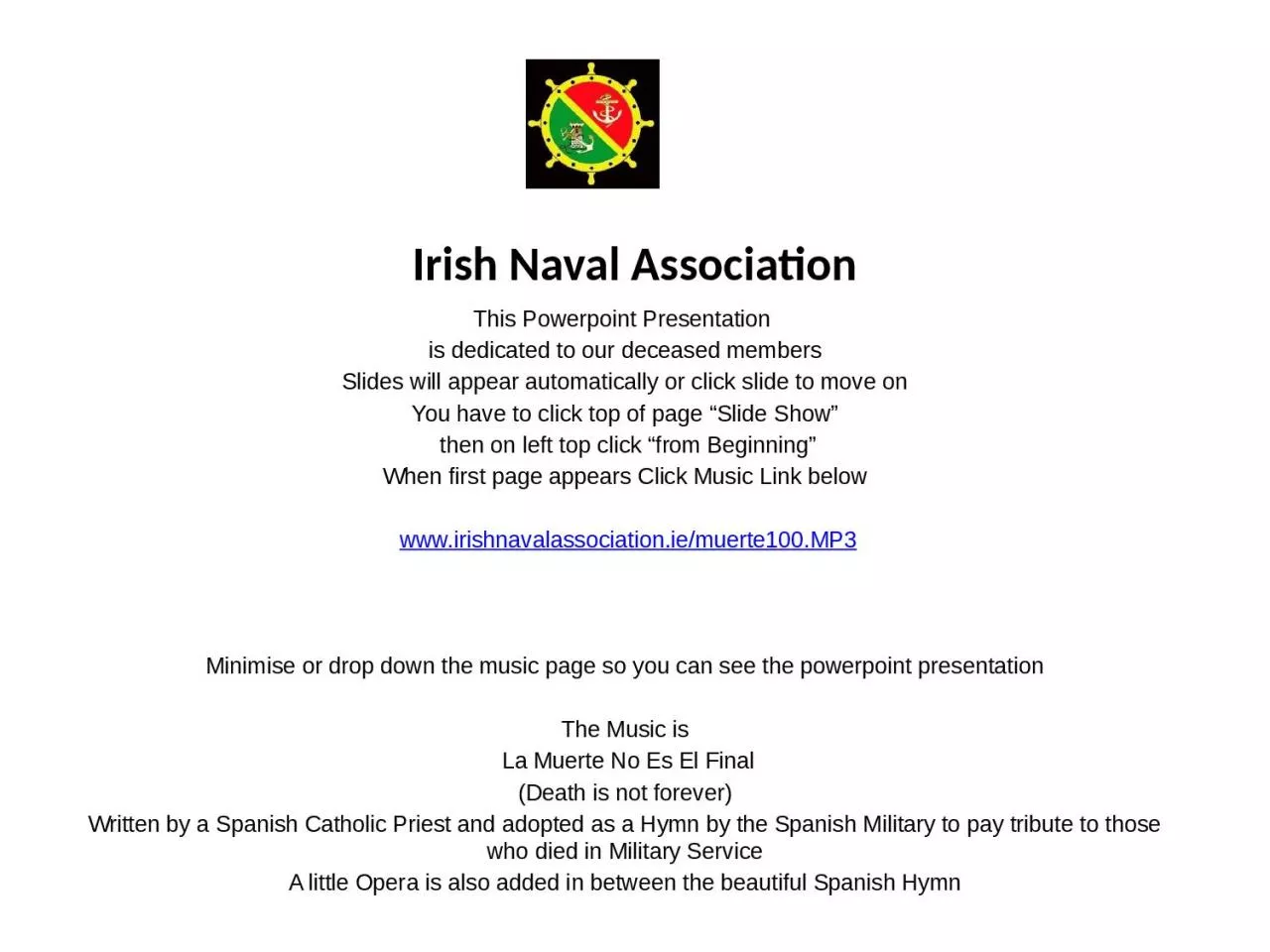 PPT-Irish Naval Association This