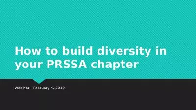 How to build diversity in your PRSSA chapter