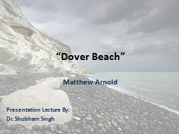 “Dover Beach” Matthew Arnold