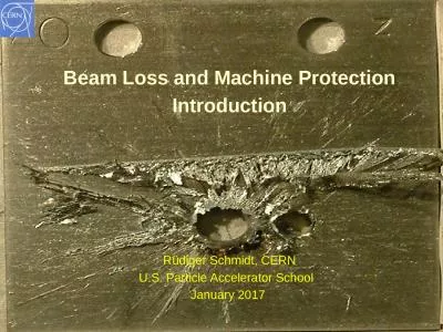 Beam Loss and Machine  Protection