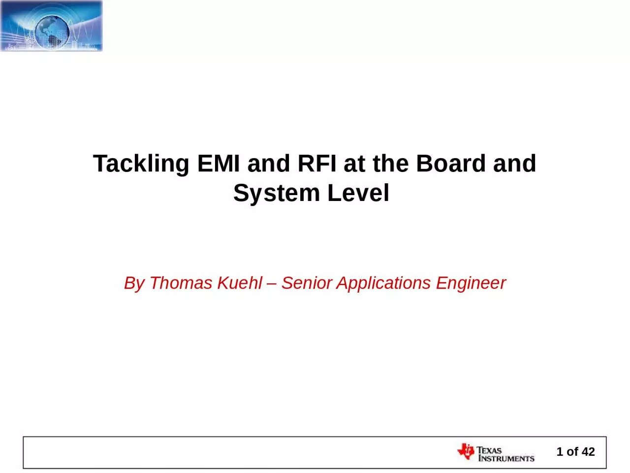 PPT-Tackling EMI and RFI at the Board and System Level