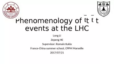 Phenomenology of  t   t events at the LHC