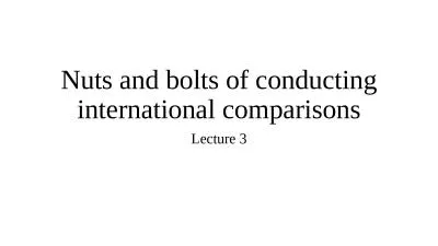 Nuts and bolts of conducting international comparisons