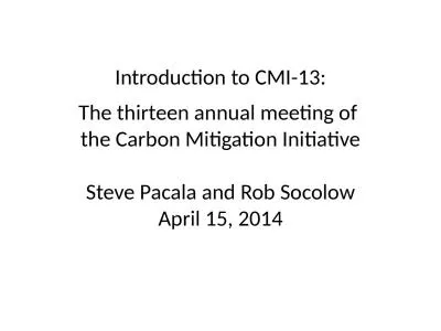 Introduction to CMI-13: The thirteen annual meeting of