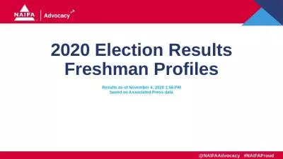 2020 Election Results Freshman Profiles