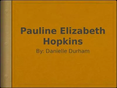 Pauline Elizabeth Hopkins