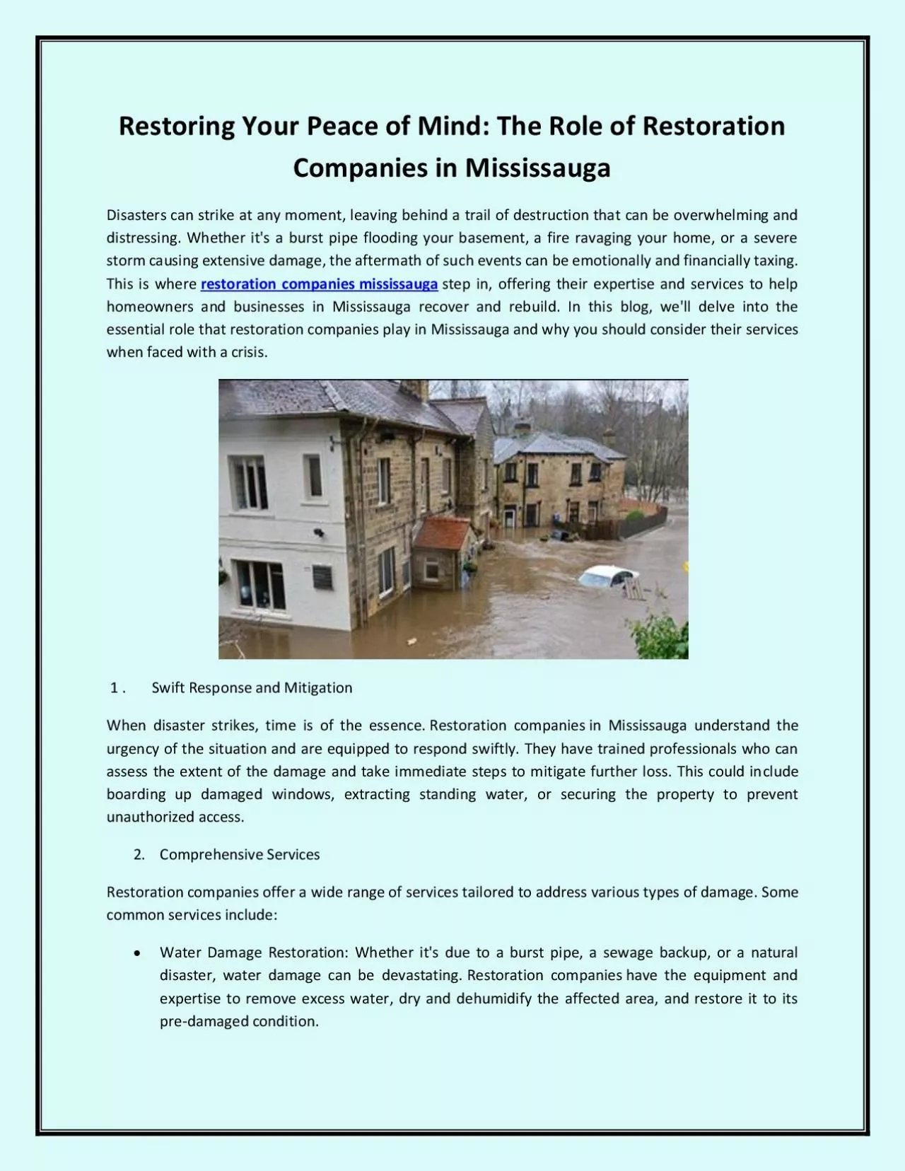 PDF-Restoring Your Peace of Mind: The Role of Restoration Companies in Mississauga