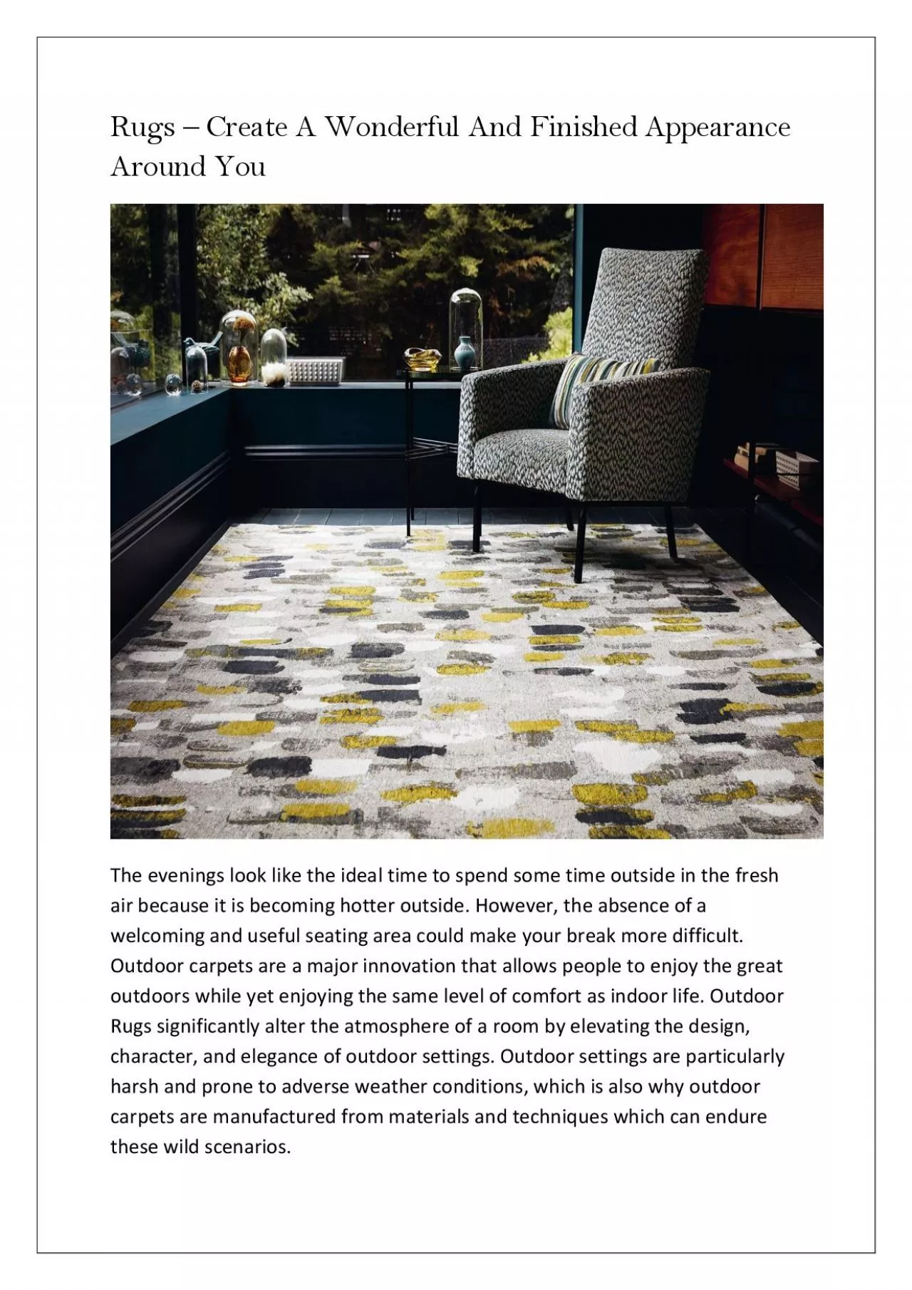 PDF-Rugs – Create A Wonderful And Finished Appearance Around You