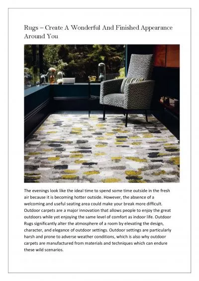Rugs – Create A Wonderful And Finished Appearance Around You