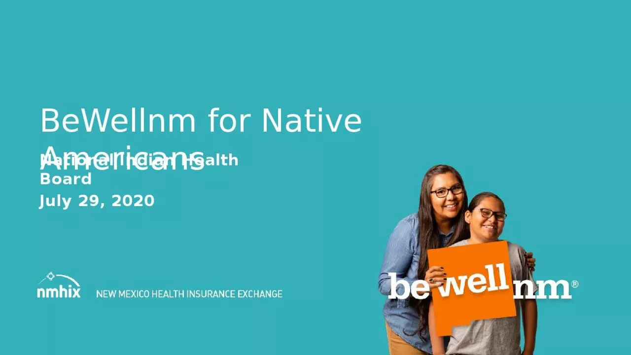 PPT-BeWellnm for Native Americans