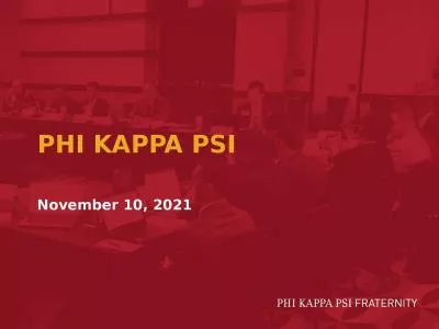 PHI KAPPA PSI November 10, 2021