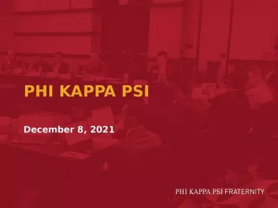 PHI KAPPA PSI December 8, 2021