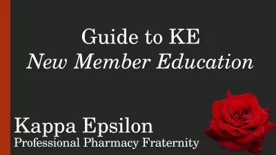 Kappa Epsilon Professional Pharmacy Fraternity