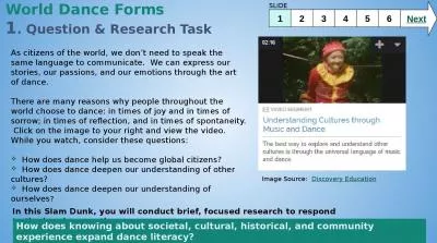 World Dance Forms 1 . Question & Research Task