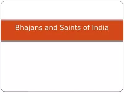 Bhajans  and Saints of India