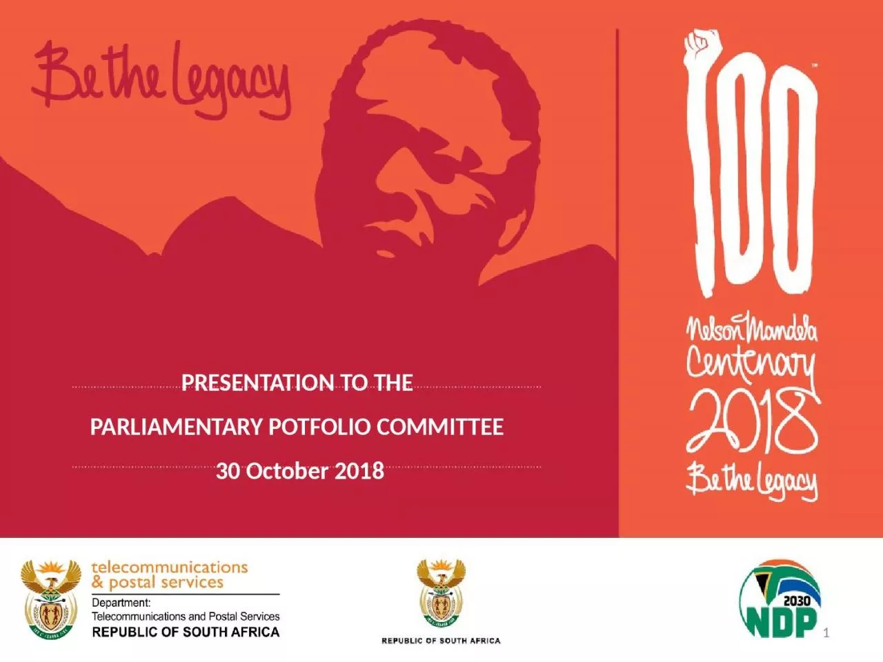 PPT-PRESENTATION TO THE PARLIAMENTARY POTFOLIO COMMITTEE