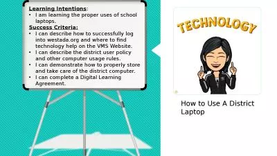 How to Use A District Laptop
