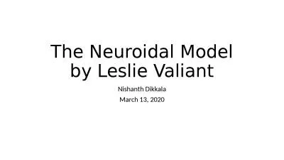 The  Neuroidal  Model by Leslie Valiant