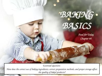 BAKING BASICS Food for Today