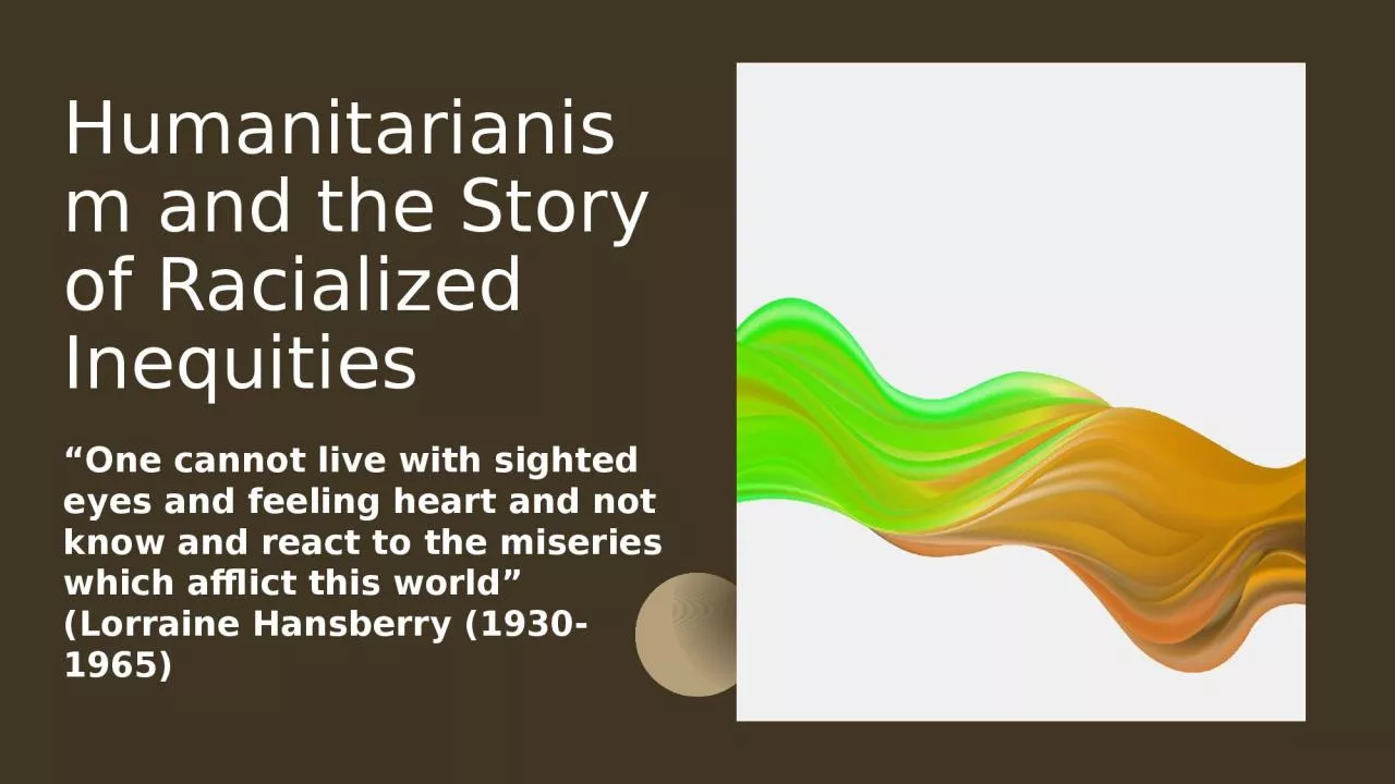 PPT-Humanitarianism and the Story of Racialized Inequities