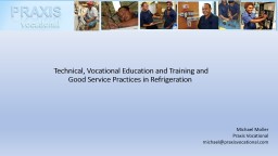 Technical, Vocational Education and Training and