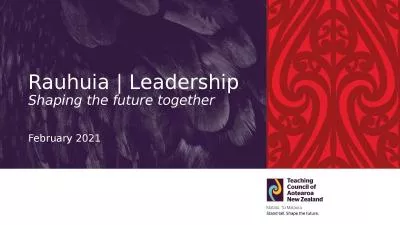 Rauhuia  |  Leadership Shaping the future together