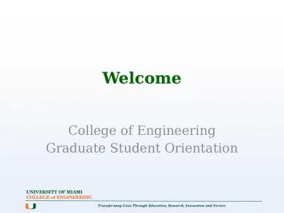 Welcome College of Engineering