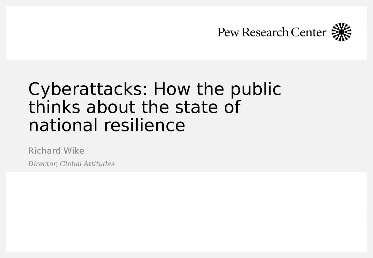Cyberattacks: How the public thinks about the state of national resilience