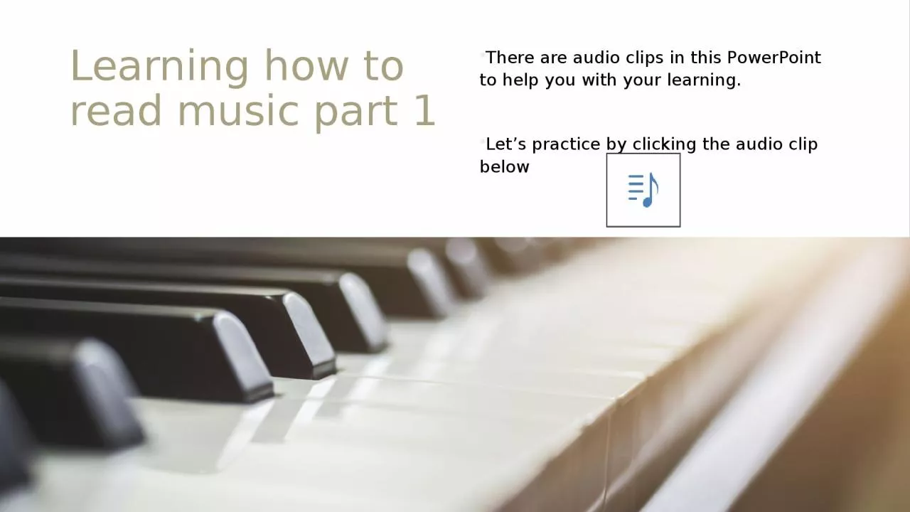 PPT-Learning how to read music part 1