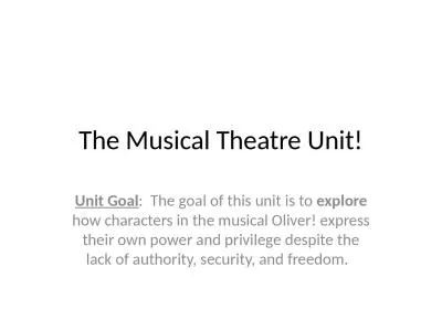 The Musical Theatre Unit!