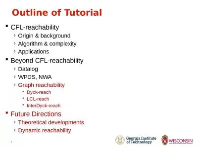 Outline of Tutorial CFL-reachability