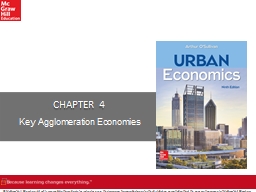 CHAPTER  4 Key Agglomeration Economies