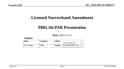 Licensed Narrowband Amendment