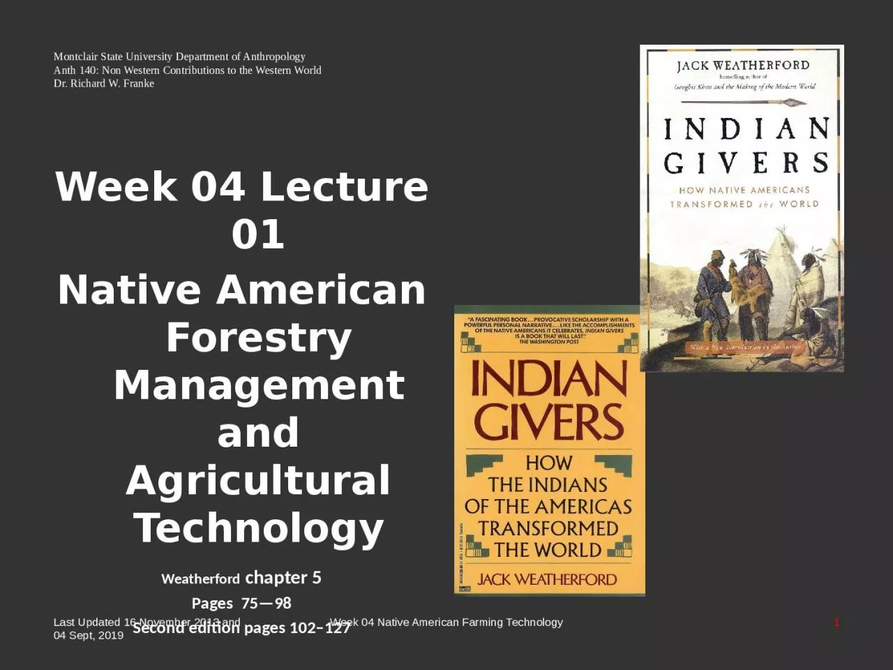 PPT-Montclair State University Department of Anthropology