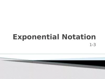 Exponential Notation 1-3