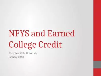 NFYS and Earned College Credit