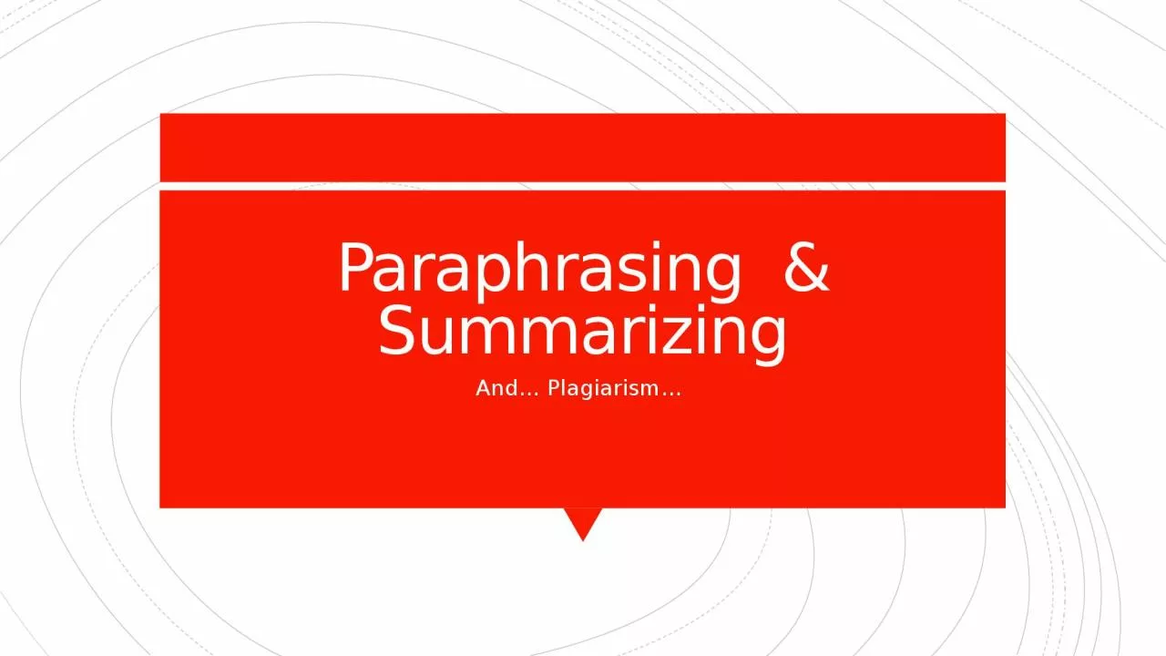 PPT-Paraphrasing & Summarizing