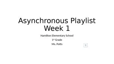 Asynchronous Playlist Week 1