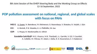 POP pollution assessment on national, regional, and global scales with focus on PAHs