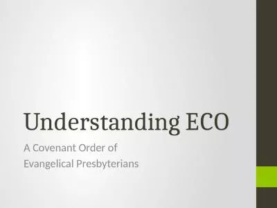 Understanding ECO A Covenant Order of