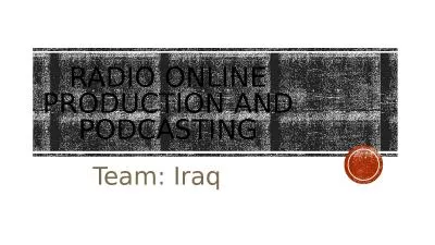 Radio  online production and